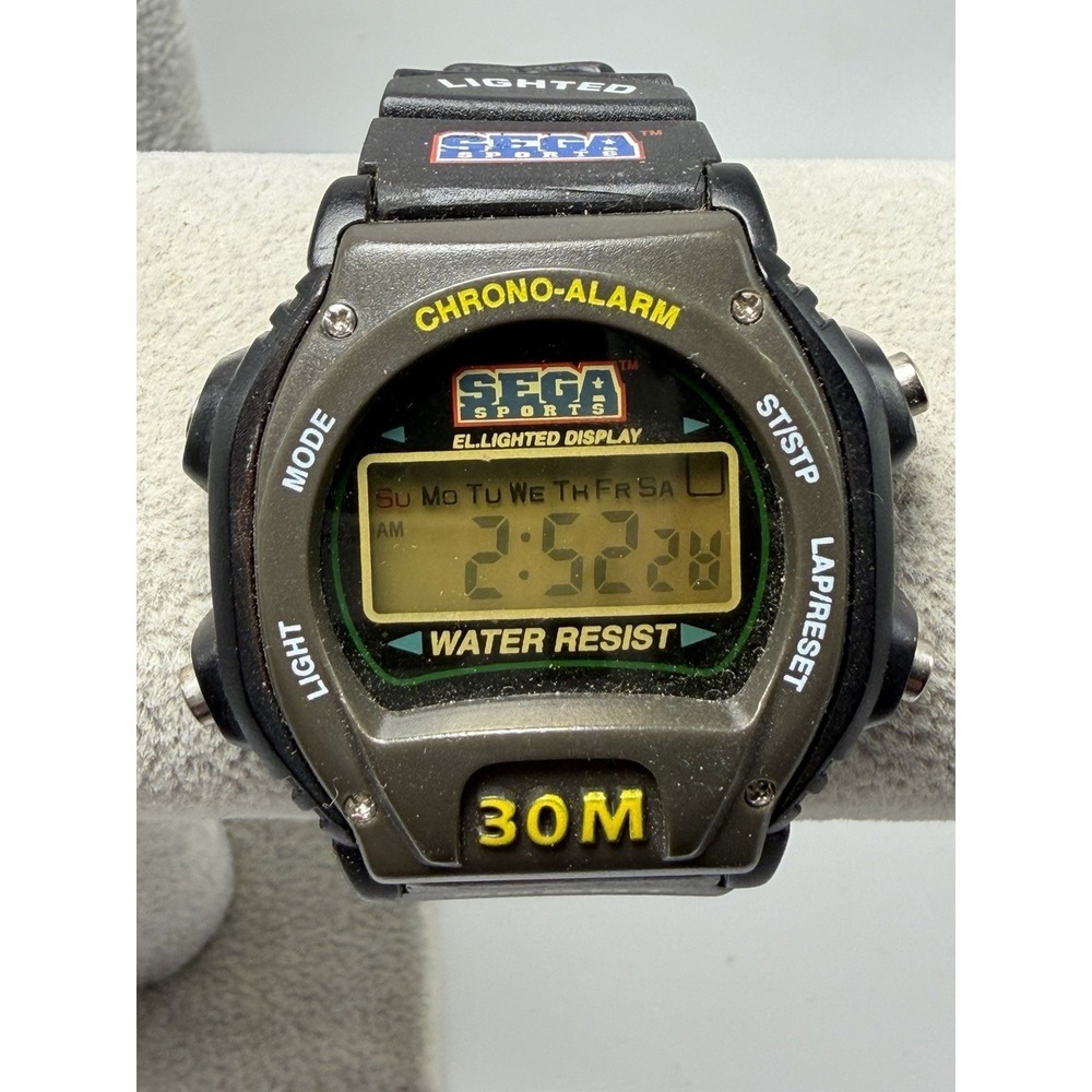 Sega Sports 1997‎ Vintage Mens Digital Watch New Battery 41MM 8.25"